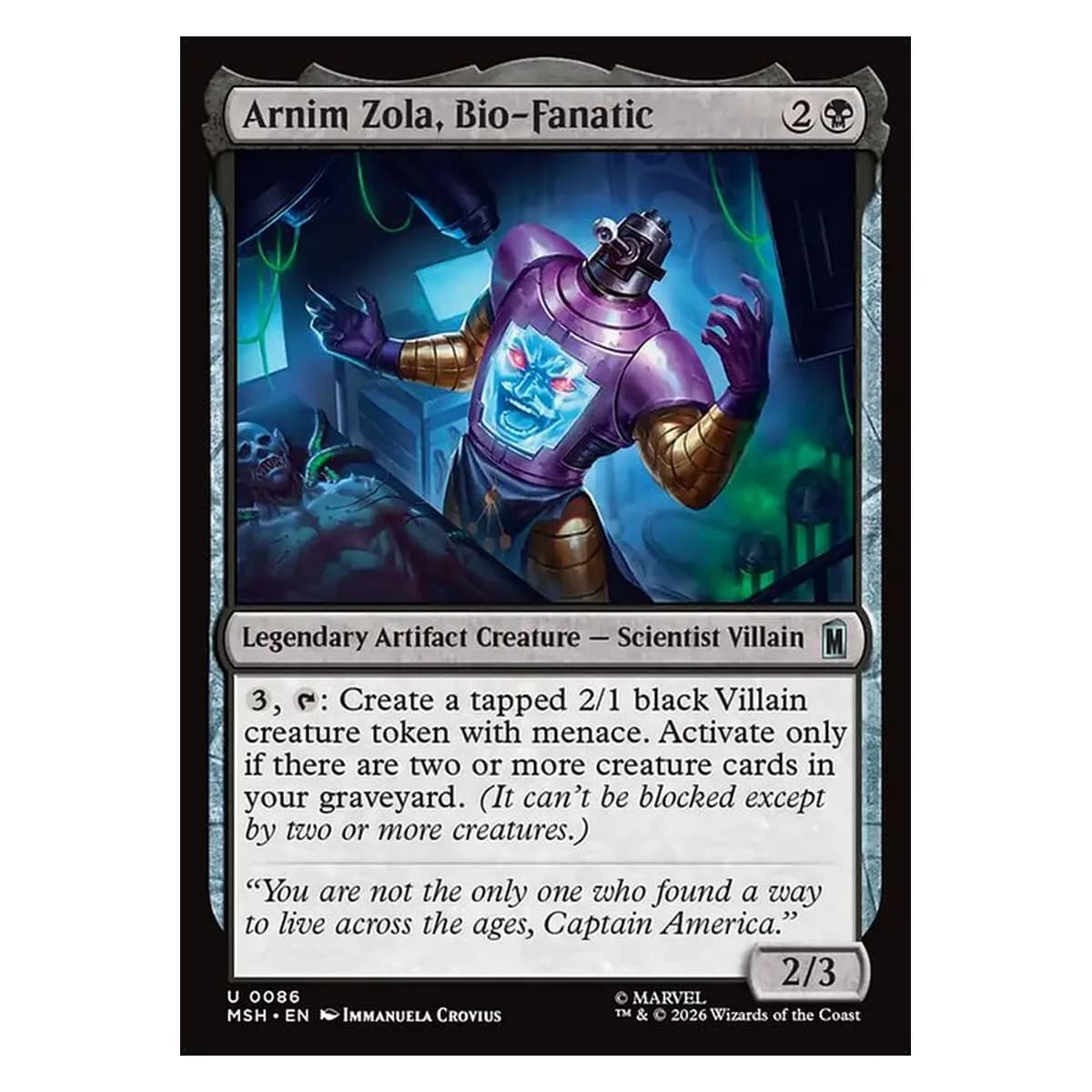 Arnim Zola, Bio-Fanatic