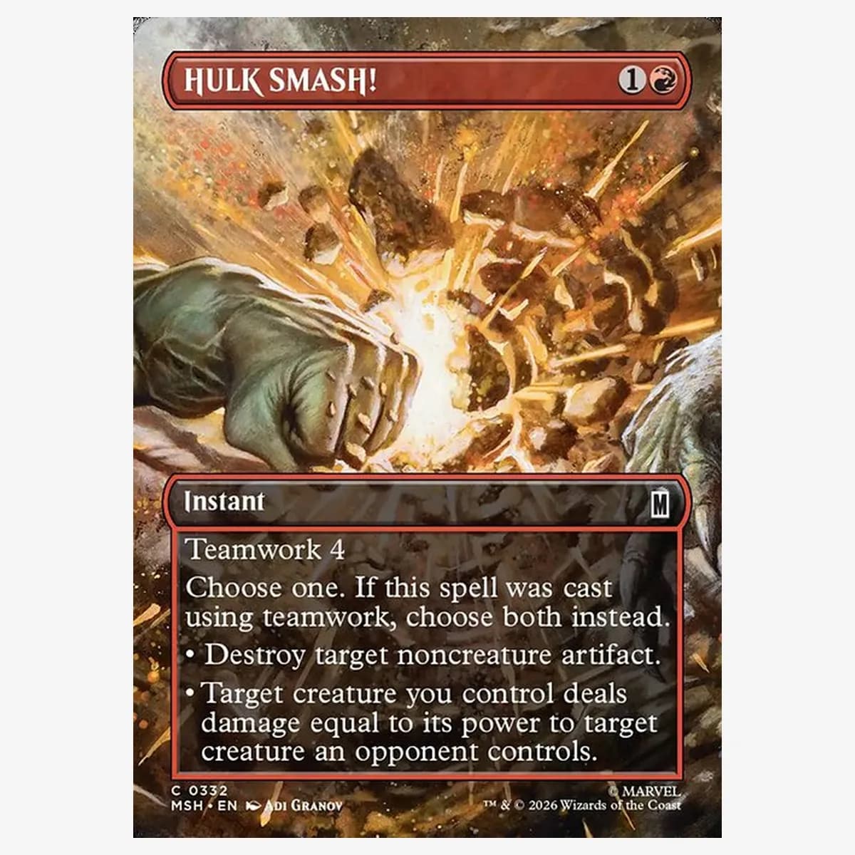 HULK SMASH! — Borderless — Foil