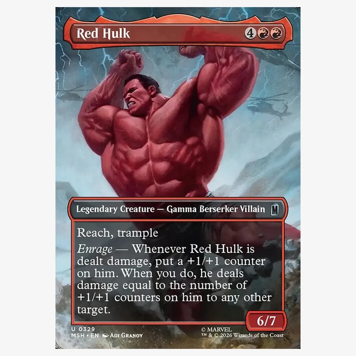 Red Hulk — Borderless — Foil