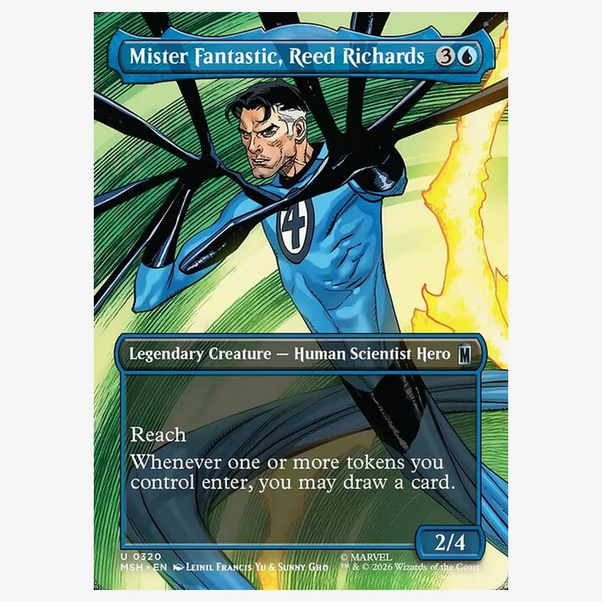 Mister Fantastic, Reed Richards — Borderless — Foil