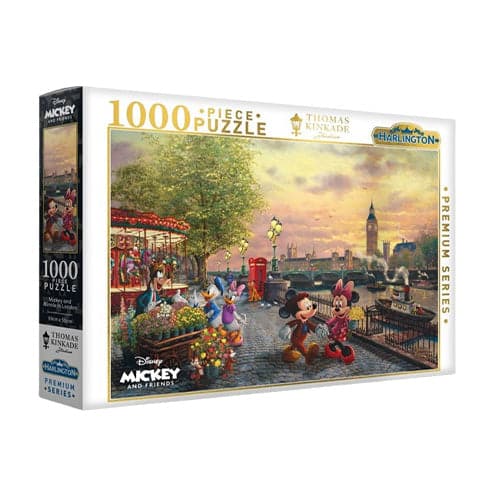 Harlington Thomas Kinkade Puzzle Disney Mickey and Minnie in London 1000 Pieces