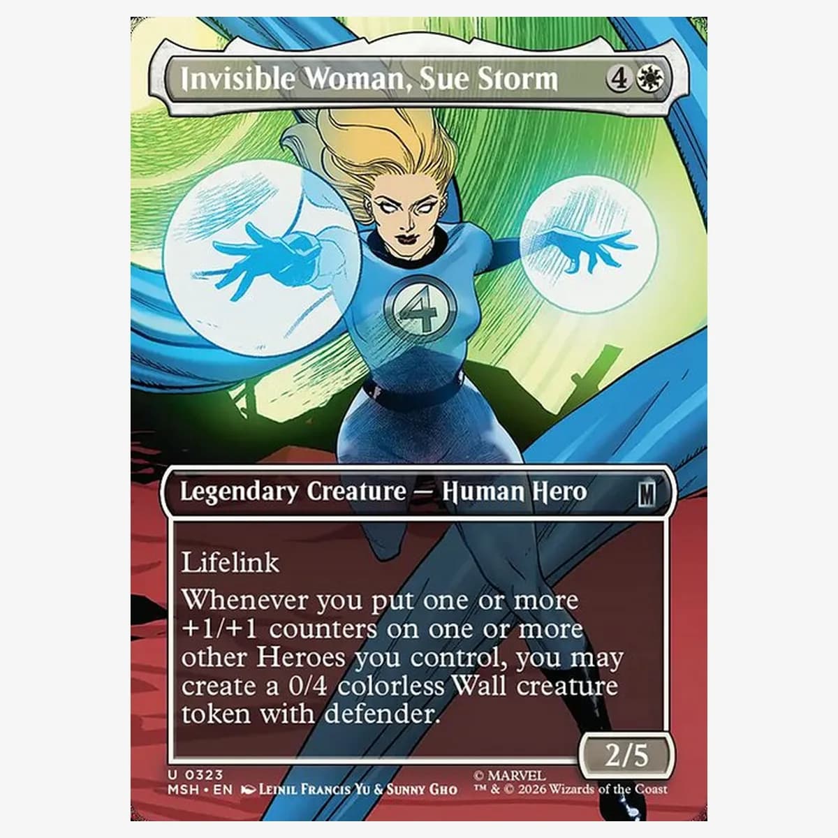 Invisible Woman, Sue Storm — Borderless — Foil
