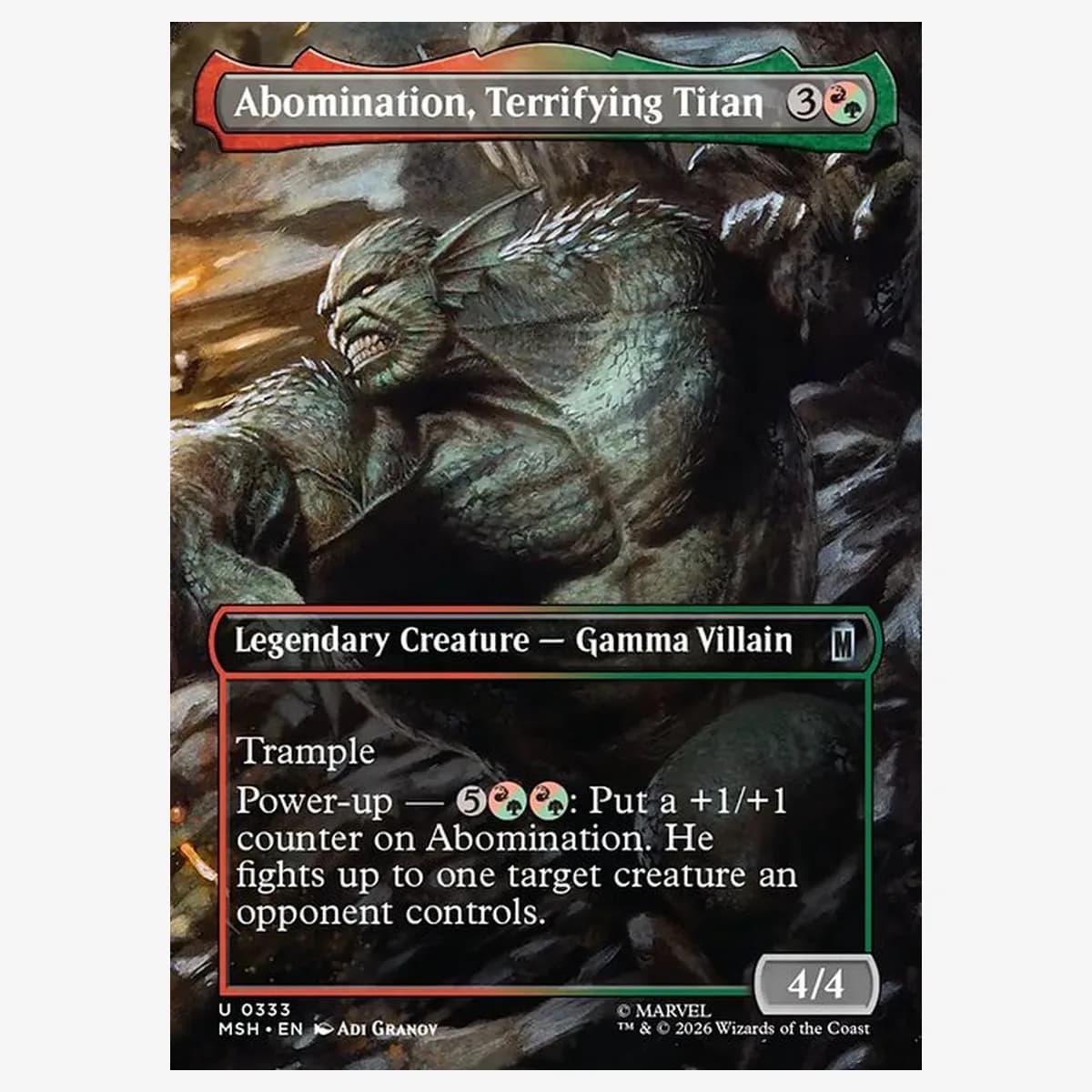 Abomination, Terrifying Titan — Borderless — Foil