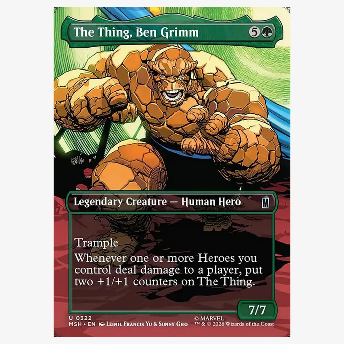 The Thing, Ben Grimm — Borderless — Foil