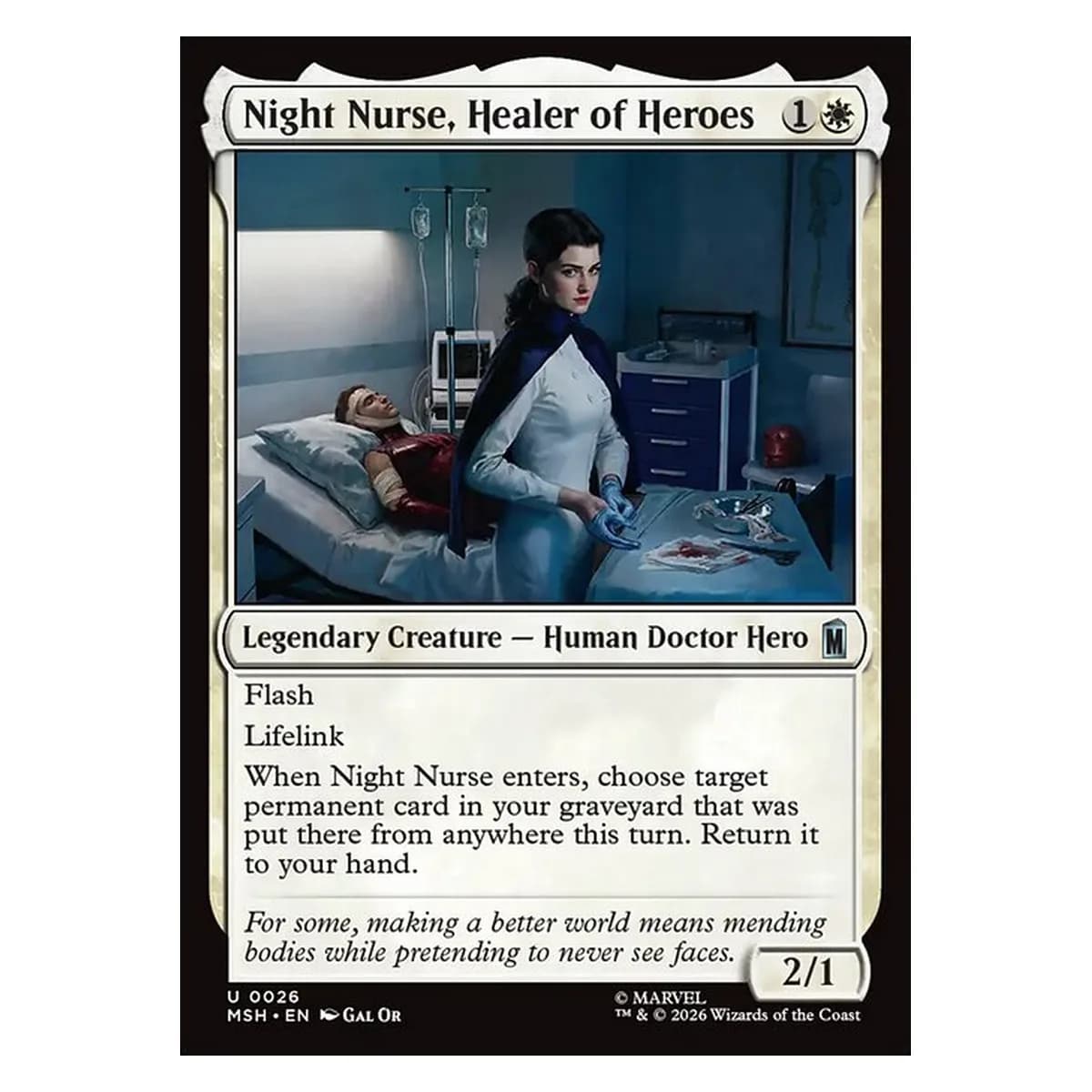 Night Nurse, Healer of Heroes